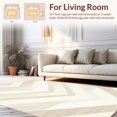 thumbnail image 2 of ODIKA 8'x10' Machine Washable Non-Slip Area Rug, Tonal Elegant Zigzag Motif High Traffic Rug, Beige, 262460, 2 of 7
