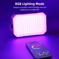 thumbnail image 2 of Portable LED Video Light Photography Fill Light 3000K-9500K IP65 Waterproof Built-in 10000mAh Battery Dual USB-A Outputs Type-C & Solar Charging APP Remote Control for Vlog Video Recordin, 2 of 7