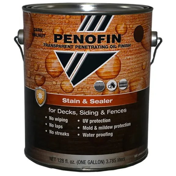 1 gal Penofin FSSDWGA Dark Walnut Stain & Sealer Transparent Penetrating Oil Finish Stain & Sealer