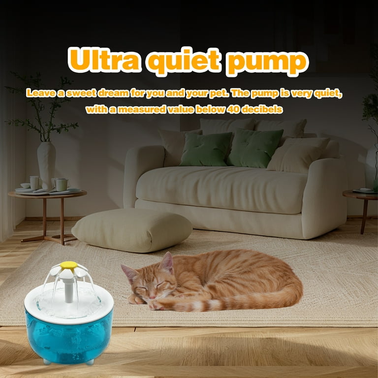 EVNELE Cat Water Fountain for Indoor Cats & Small Dogs, 1.5L/53oz Automatic Pet  Water Dispenser with 3-Layer Filtration System, Quiet Pump, Easy to Clean Cat  Drinking Fountain, Gift for Pets, Blue -