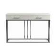 thumbnail image 5 of 2-drawer Rectangular Sofa Table Glossy White and Chrome, 5 of 8