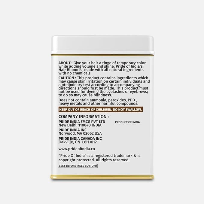 Pride Of India Natural Brunette Hair Color | NET WT 120 GMS | Plant Hair Dye With Mehendi Powder | 12 individual Sachets (10G Each) | Reusable Brush And Tray | Shiny And Smooth Finish