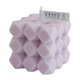 thumbnail image 2 of Vela con forma de cubo de burbujas geométrico, cera de soja, aceite esencial, fragancia, decoración Púrpura, 2 of 9
