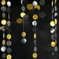 thumbnail image 2 of 35 piezas de puntos circulares dorados, plateados y negros con purpurina para decoración de fiestas, banderines de papel, decoración de fondo para bodas, 2 of 5
