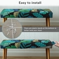 thumbnail image 5 of Whosucclay Tropical Palm Leaf Print Dining Room Bench Covers Rectangle Bench Seat Protector Universal Bench Seat Cushion Slipcovers for Dining Room, Living Room, Bedroom, Kitchen, 5 of 7