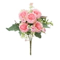 thumbnail image 2 of Peonies Artificial Flowers 5 Heads Lifelike Faux Penoy Bouquet with Stem Fake Flowers for Vase, Floral Arrangements, Table Centerpieces, Bridal Bouqet, Wedding Decorations, Indoor Home Decor, A, 2 of 9