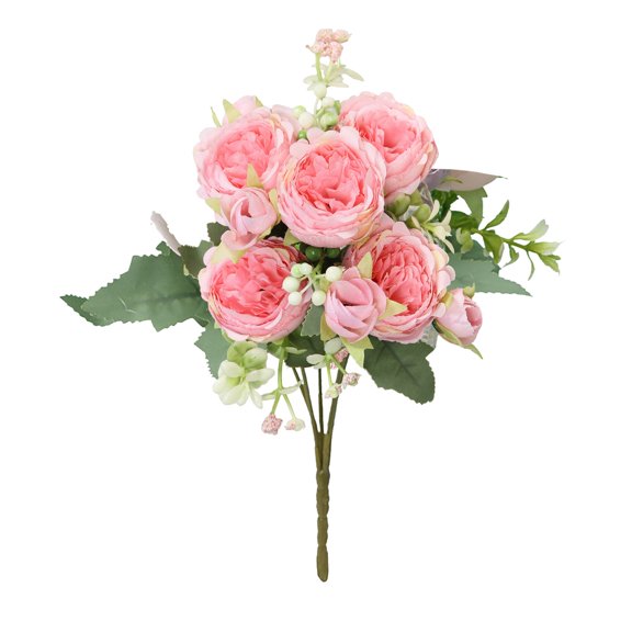 Peonies Artificial Flowers Vintage Faux Peony Bouquet Fake Flower for Vase Silk Floral Arrangements for Table Centerpiece Wedding Decoration Indoor Home Decor