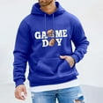 thumbnail image 2 of VBARHMQRT Oversized Sweatshirt Men Rugby Printed Pocket Drawstring Hooded Sweatshirt Casual Loose Comfortable Trendy Business Sweatshirt, 2 of 4