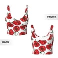 thumbnail image 5 of Haiem Hand Drawn Tomatoes Pattern Womens Sports Bra - U Neck Padded Low Impact Yoga Bra Workout Crop Top Gym Moisture-Wicking Workout Vest -XX-Large, 5 of 9