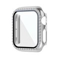 thumbnail image 2 of Xpm Compatible with Apple Watch 40mm iWatch Series SE 6 5 4 Bling Diamond Rhinestone Face Coverage with Tempered Glass Screen Protector [ Silver ], 2 of 11