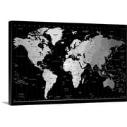 Great BIG Canvas | "World Timezone map" Canvas Wall Art - 48x32