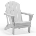 thumbnail image 3 of Braxton Outdoor Folding Plastic Adirondack Chair (Set of 2), White, 3 of 4