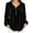 Black, variant on Women Velvet Tops Trendy Solid Color Ruffle V Neck Button Puff Long Sleeve Pullovers Soft Comfort Warm Blouse Daily Going Out Business Office Gray M