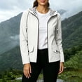 thumbnail image 6 of Lmueinov Womens Striped Lined Waterproof Hooded Windbreaker Jacket Zip Oxford Cloth Casual Outerwear with Pocket for Fall Winter Outdoor Hiking Daily Wear, 6 of 7