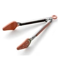 thumbnail image 3 of Cook With Color Mini Silicone Tongs, Stainless Steel Heat-Resistant Food Tongs for Appetizers, Watermelon, 3 of 5