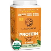 Sunwarrior Classic Plus Protein Natural Organic Vegan Protein Powder with BCAA 750g