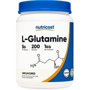 Nutricost Pure L-Glutamine Powder 1 KG, 5g Per Serving - Health Supplement