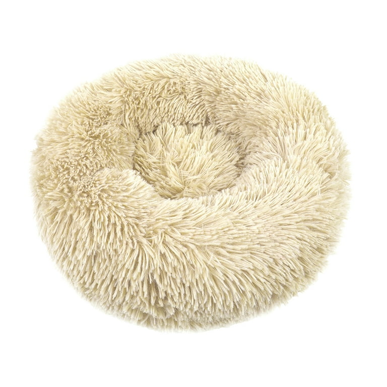 Pet Dog Cat Calming Bed Round Nest Warm Soft Plush Sleeping Bed Donut Cushion Pet Dog Cat Calming Bed Round Nest Warm Soft Plush Sleeping Bed Donut Cushion