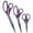 Purple - 10 sets, variant on JubileeYarn Titanium Softgrip Scissors Set for Sewing, Arts, Crafts, Office - 1 Set of 3 - Pink