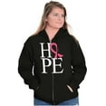 thumbnail image 5 of Hope Pink Ribbon Breast Cancer BCA Zip Hoodie Sweatshirt Women Brisco Brands S, 5 of 6