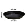 thumbnail image 3 of Round Saucer with Flat Rim - Heavy Duty Water Catcher Tray for Indoor & Outdoor Flower Pots, Durable Tray for Planters, 9.45 Inch (Black), 3 of 9