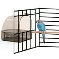 thumbnail image 1 of BAÑO DE PÁJAROS DE CAJA DE DUCHA, CAJA DE ALIMENTACIÓN MULTIFUNCIÓN, NEGRO Gris para Pájaros Pequeños Canarios, 1 of 7