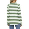 thumbnail image 3 of Kaemgyyd Women Striped Long Sleeve Sweater Causal Oversized Knit Pullover Tops Loose Crewneck Ribbed Fall Clothing with Thumb Hole, 3 of 6