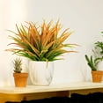 thumbnail image 4 of ZOELNIC Artificial Fake Grass, 4pcs Outdoor Faux Grasses Plastic Plants Greenery UV Resistant for Outside Home Windowbox Garden Office Patio Hanging Planter Front Porch Décor (Yellow), 4 of 6