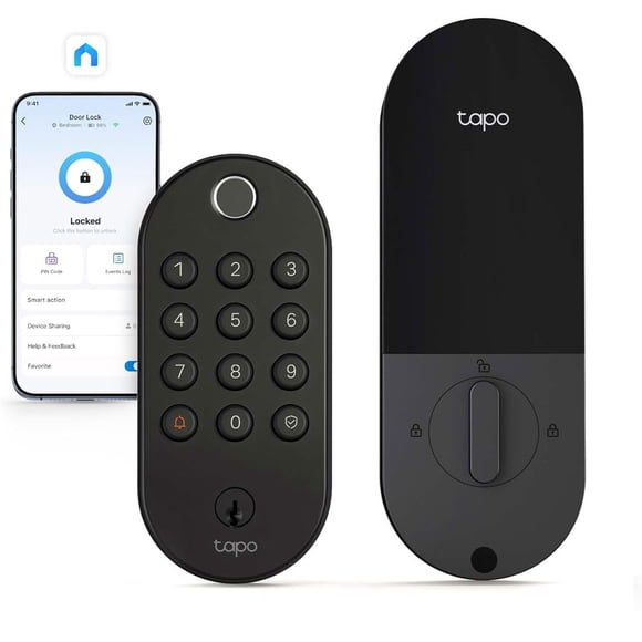 Cerradura inteligente Wi-Fi de pestillo Tapo DL105 con reconocimiento de huellas digitales