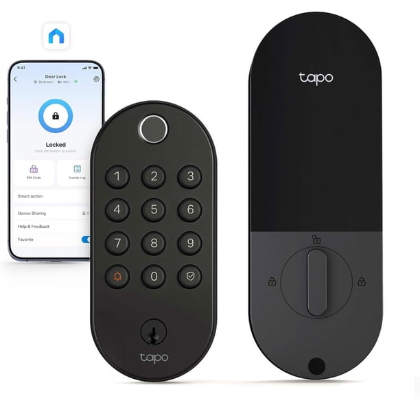 Cerradura inteligente Wi-Fi de pestillo Tapo DL105 con reconocimiento de huellas digitales