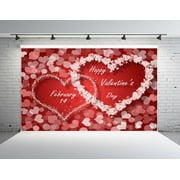 MOHome 7x5ft Valentine's Day Backdrops Heart Shape Background Photo Booth Props