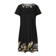 thumbnail image 4 of YUNAFFT Womens Dresses Clearance Women's Fashion Comfortable Casual Ethnic Short Sleeve Round Neck Print Dress Sale, 4 of 8