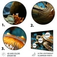 thumbnail image 3 of Designart "Turtle peaceful With Coral In Ocean I" Animals Metal Wall Decor, 3 of 5