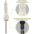 thumbnail image 5 of Bianlte 9ft Patio Umbrella Outdoor Table Market Umbrella with Push Button Tilt/Crank,8 Sturdy Ribs for Garden,Deck,Backyard,Pool,Beige, 5 of 7