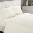 thumbnail image 5 of 4 Piece Sheet Set, 4 Piece Bedding Set, Double Bed, Fitted Sheet, Solid Color Bed Sheet and Pillowcase, Hotel Soft Sheets, 5 of 5