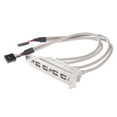thumbnail image 2 of 2X MainBoard 4 Port USB 2.0 to 9 Pin Header Bracket Extension Cable, 2 of 5