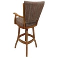 thumbnail image 2 of Classic Extra Tall 34" Solid Wood Bar Stool - Watusi Madder Red Fabric - Honey, 2 of 2