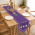 thumbnail image 3 of Mardi Gras Table Runner 120 Inches Long Carnival Gnome Mask Deep Purple Theme Table Runners for Dining Room Tabletop Dresser Scarf Home Party Banquet Wedding Holiday Decoration, 3 of 9