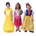 thumbnail image 1 of Ensemble de 3 Robes de Princesse Classiques de Style Livre d'Histoires - Rose, Jaune et Rouge - Taille 8-10, 1 of 2