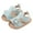 Blue, variant on Open-Toe Toddler Sandals for Boys Girls, Solid Color First Walker Shoes with Non-Slip Sole, Water-Friendly Summer Flat Sandals for Poolside & Shower Use