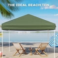 thumbnail image 5 of WildBreak 10 x10 feet Pop Up Canopy, with 4 Sidewalls, with One Button Push Setup - Green, 5 of 8