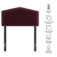 thumbnail image 3 of Cosette Performance Velvet Twin Size Headboard in Mulberry, 3 of 8