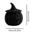 thumbnail image 5 of Halloween Woven Seagrass Pumpkin with Witch Hat Lid, Halloween Decorations Indoor Fall Decor & Horror Decor, Halloween Witch Lamp Lantern for Home Shelf Mantel Display, 6.7 Inch, 5 of 9