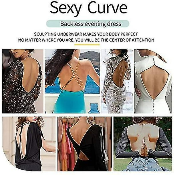 Invishaper - Plunge Backless Body Shaper Bra, Deep V Bra Sexy Bodysuit For  Women Party Club Night Tummy Control Shapewear 