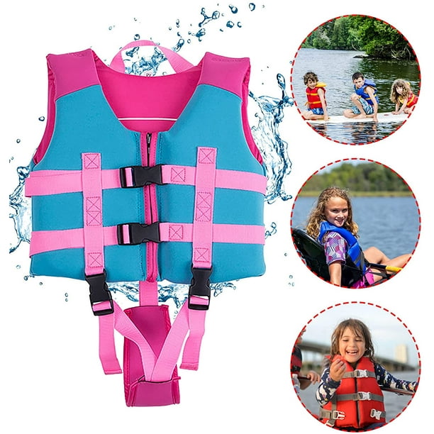 Yeashow Kids Swim Vest Life Jackets For Children 5-10 Years Old Watersports Swimming Aid Buoyancy Vest For Swimming, Kayaking, Paddle Boarding, Fishin