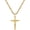 Gold, variant on 18K Gold Plated Crucifix Cross Necklace for Men, Cross Pendant with 3mm 23" Rope Chain Jewelry