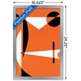 thumbnail image 3 of Abstract - Orange with Black and White Patterns Wall Poster, 14.725" x 22.375", Framed, 3 of 3