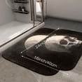 thumbnail image 2 of 1pc Skull Pattern Absorbent Non-Slip Bathroom Thickened Flannel Rug Decor,Soft,Quick Drying,Suitable For Indoor/outdoor Use,Bathrooms,Bedrooms,Kitchens,Terrace,Laundry Rooms,16"x24", 2 of 9