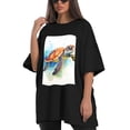 thumbnail image 4 of Plus Size Shirt for Women Black Tops for Women Short Sleeves Shirt for Women Turtle T Shirt Crewneck Shirt for Women XS, 4 of 5