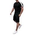 thumbnail image 1 of Playeras Deportivas De Verano Para Hombre, Camiseta Informal De Dos Piezas Con Estampado De Letras, Camiseta De Manga Corta Con Cuello Redondo Y Pantalones Cortos, 1 of 6